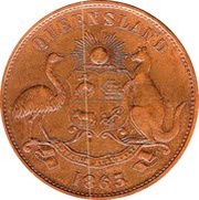 1 Penny - D.T. Mulligan Toowoomba, Rockhampton; Queensland obverse image