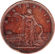 1 Penny - Alfred Taylor Adelaide; South Australia obverse image