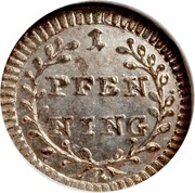 1 Pfenning, Germany, 1767-1779 reverse image