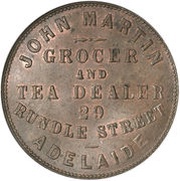 1 Penny - John Martin Adelaide; South Australia, Australia, 1863 reverse image