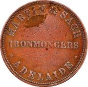 1 Penny - Martin and Sach Adelaide; South Australia, Australia, 1863 reverse image