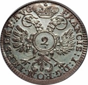 2 Kreuzer, Germany, 1754 reverse image