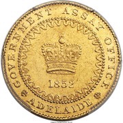 1 Pound - Victoria Adelaide Pound - Beaded; South Australia obverse image