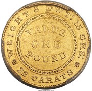 1 Pound - Victoria Adelaide Pound - Beaded; South Australia reverse image