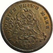 20 Kreuzers Konventionskreuzer obverse image