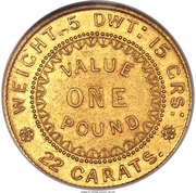 1 Pound - Victoria Adelaide Pound - Dentilated; South Australia reverse image