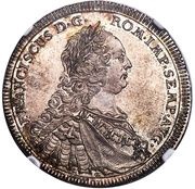 ½ Thaler, Germany, 1754 reverse image