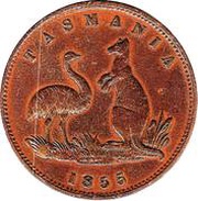 ½ Penny Lewis Abrahams - Hobart; Tasmania obverse image
