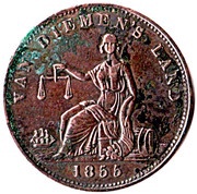 ½ Penny - R. Josephs New Town; Tasmania obverse image