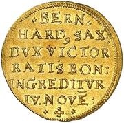 1 Ducat - Bernard of Saxony, Germany, 1633 reverse image