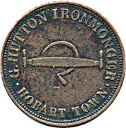 1 Penny - G, Hutton Hobart Town; Tasmania obverse image
