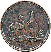 1 Penny - G, Hutton Hobart Town; Tasmania, Australia,  reverse image