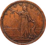 1 Penny - Robert Andrew Mather, Family Draper Hobart; Tasmania obverse image