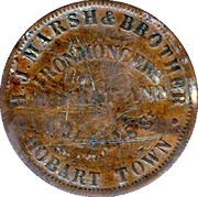 1 Penny - H. J. Marsh and Brother Hobart; Tasmania obverse image