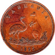 1 Penny - Lewis Abrahams Hobart; Tasmania obverse image