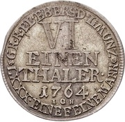 ⅙ Thaler - Henry XXIV, Germany, 1763-1764 reverse image
