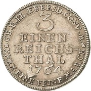 ⅓ Thaler - Henry XXIV, Germany, 1764 reverse image