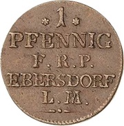 1 Pfennig - Henry LI, Germany, 1812 reverse image