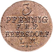3 Pfennig - Henry LI, Germany, 1812 reverse image