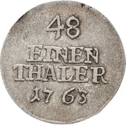 1⁄48 Thaler - Henry XI, Germany, 1763 reverse image
