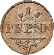 1 Pfennig - Henry II, Germany, 1760-1761 reverse image