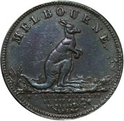 ½ Penny - W.J. Taylor Melbourne; Victoria obverse image