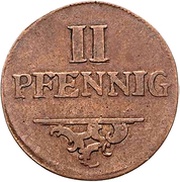2 Pfennig - Henry II, Germany, 1760-1761 reverse image
