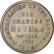 ½ Penny - T. W. Thomas and Co. Melbourne; Victoria, Australia, 1854 reverse image