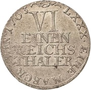 ⅙ Thaler - Henry XII, Germany, 1763 reverse image