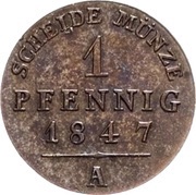 1 Pfennig - Henry LXII, Germany, 1841-1847 reverse image