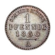 1 Pfennig - Henry LXII, Germany, 1850 reverse image
