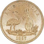½ Penny - Fisher - South Yarra Melbourne; Victoria obverse image