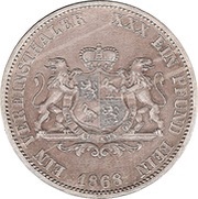 1 Vereinsthaler - Henry XIV, Germany, 1868 reverse image
