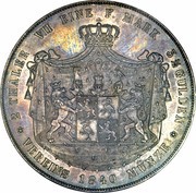 2 Thalers / 3½ Gulden - Henry LXII, Germany, 1840-1854 reverse image