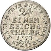 1⁄24 Thaler - Henry III, Germany, 1753 reverse image