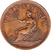 1 Penny I. Booth Melbourne; Victoria obverse image