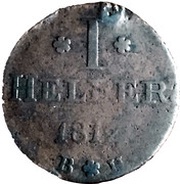 1 Heller - Charles Theodore of Dalberg, Germany, 1810-1812 reverse image