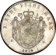 1 Thaler - Charles Theodore of Dalberg Konventionstaler, Germany, 1808 reverse image