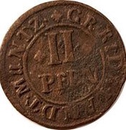 2 Pfennig - Maximilian Ulrich of Kaunitz, Germany, 1703 reverse image