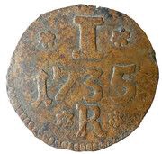 1 Pfennig, Germany, 1735 reverse image