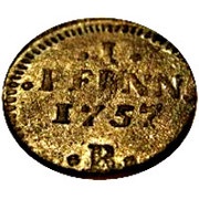 1 Pfennig, Germany, 1753-1757 reverse image