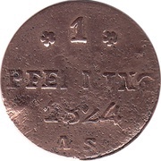 1 Pfenning, Germany, 1815-1824 reverse image