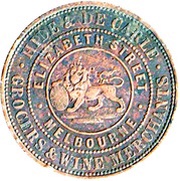 1 Penny - Hide and De Carle Melbourne; Victoria, Australia, 1857-1858 reverse image