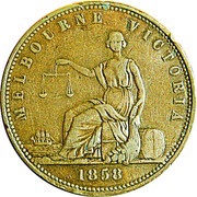 1 Penny - Peace and Plenty Melbourne; Victoria obverse image