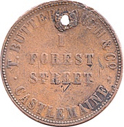 1 Penny - T. Butterworth and Co. Castlemaine; Victoria obverse image