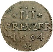 3 Kreuzers - Romanus, Germany, 1694 reverse image