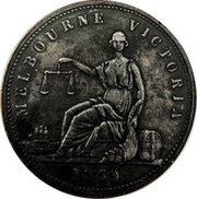 1 Penny - Rocke, G. and W. H. Melbourne; Victoria reverse image