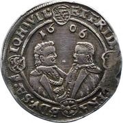 ¼ Thaler - John Philip I, Frederick VIII, John William IV and Frederick William II, Germany, 1605-1612 reverse image