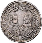 1 Thaler - John Philip I, Frederick VIII, John William IV, and Frederick William II, Germany, 1605-1612 reverse image