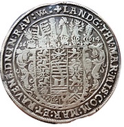 1 Thaler - John Philip, Frederick, John William and Frederick William II, Germany, 1613-1618 reverse image